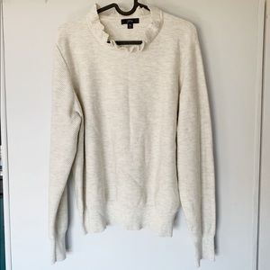 Jcrew ruffle neck sweater